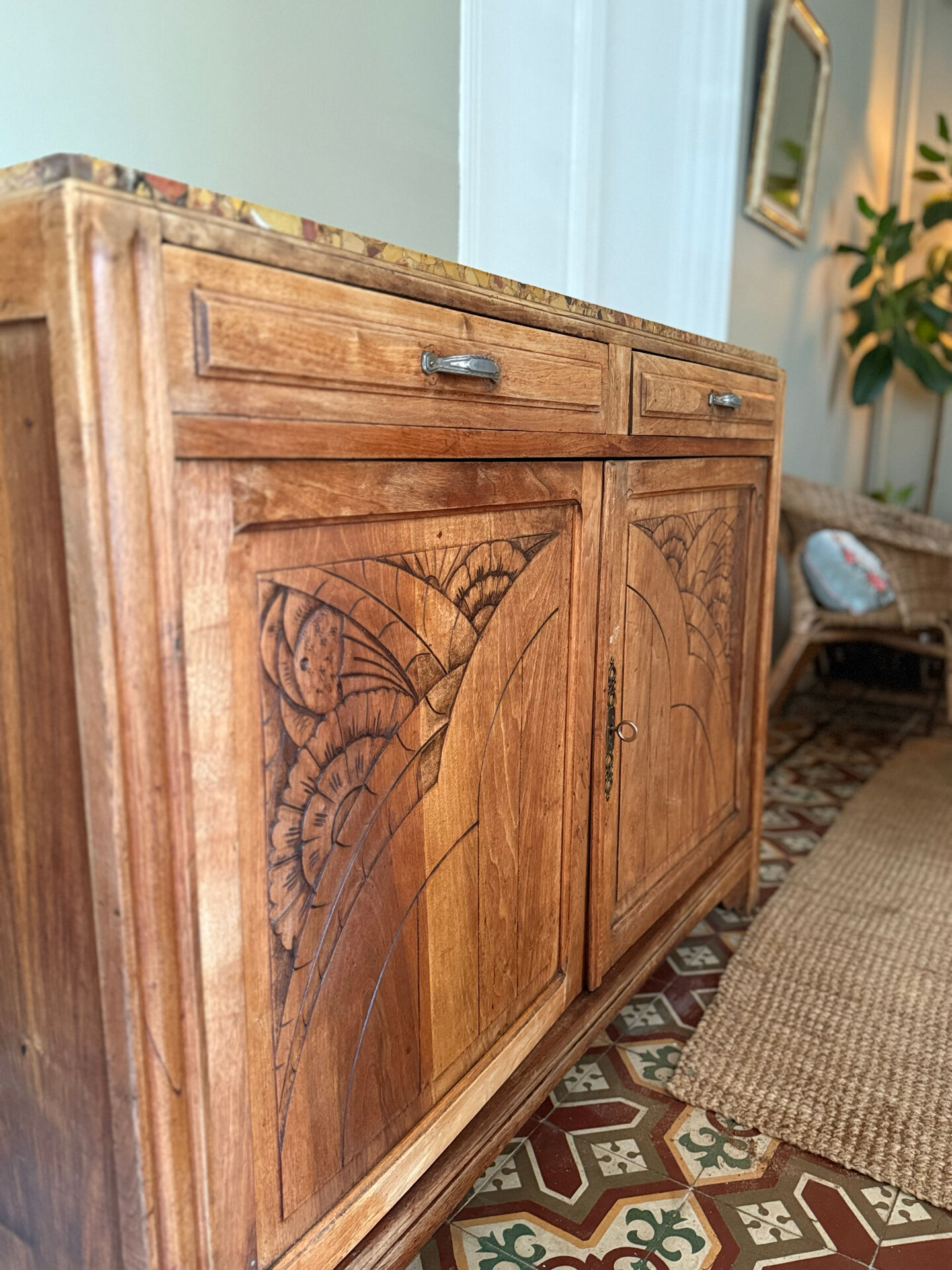 Art Deco oak sideboard