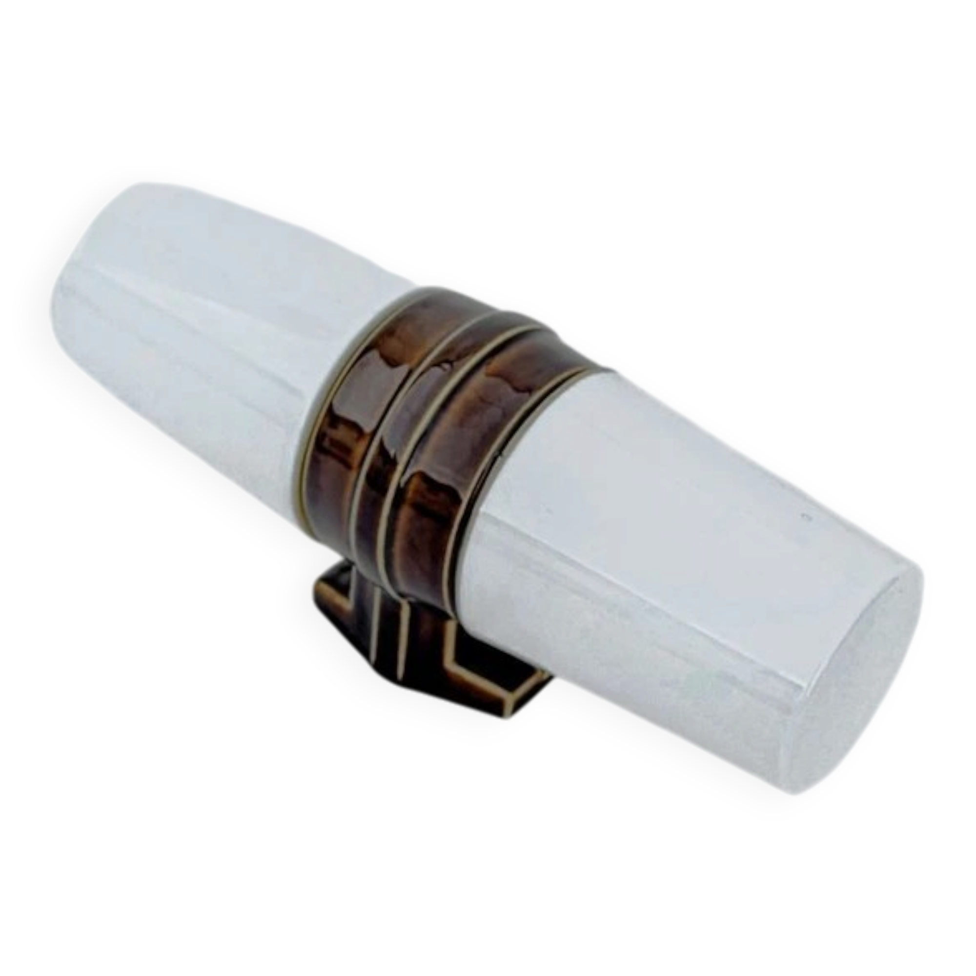 Double wall lamp in brown porcelain Model 6065 by Sigvard Bernadotte for Ifö – 1960s