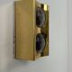 Vintage wall light in brass and bubbled glass, France, 1950.