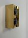 Vintage wall light in brass and bubbled glass, France, 1950.