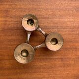 Vintage German brutalist metal candlestick by Harjes