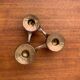 Vintage German brutalist metal candlestick by Harjes