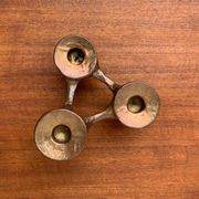 Vintage German brutalist metal candlestick by Harjes