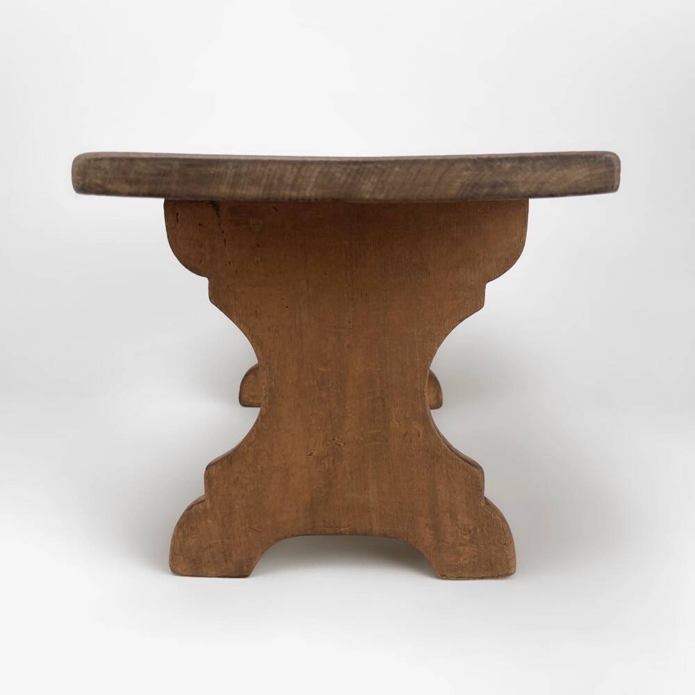 1940s slotted bench stool