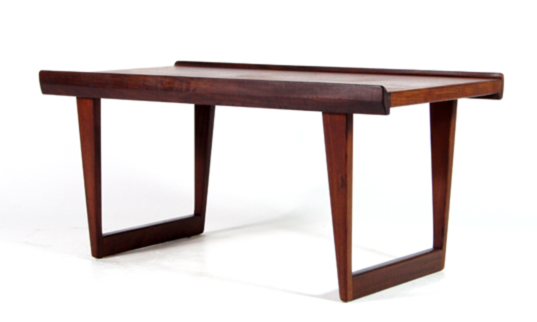 Vintage retro coffee table bench in Danish teak 60s 70s