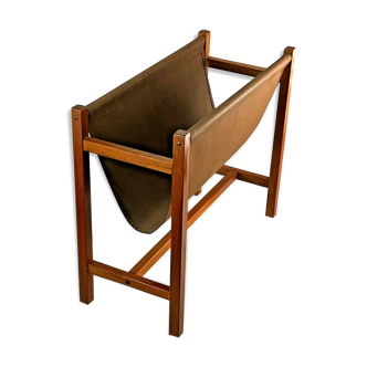 60s 70s newspaper holder newspaper rack teak mid century design 60s 70s