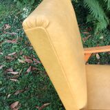 Vintage 60s yellow Scandinavian armchairs