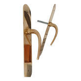 Pair of solid brass door handles