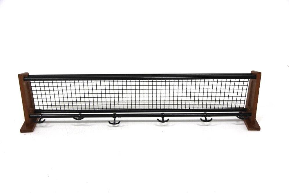 Scandinavian teak and metal coat rack, Sweden, 1970