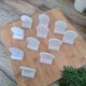 White porcelain name holder