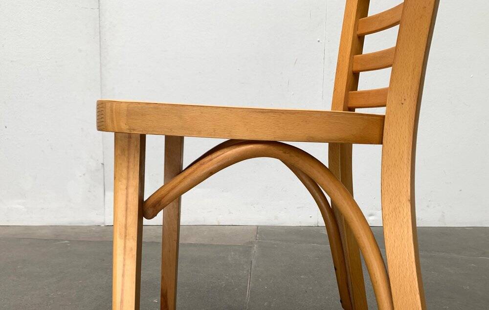 Mid-century German bentwood chairs by ZPM Radomsko for Mobilair, 1950s, set of 3.