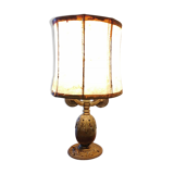 1950-style brass pineapple bedside lamp