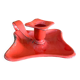 Bougeoir en tôle émaillée rouge