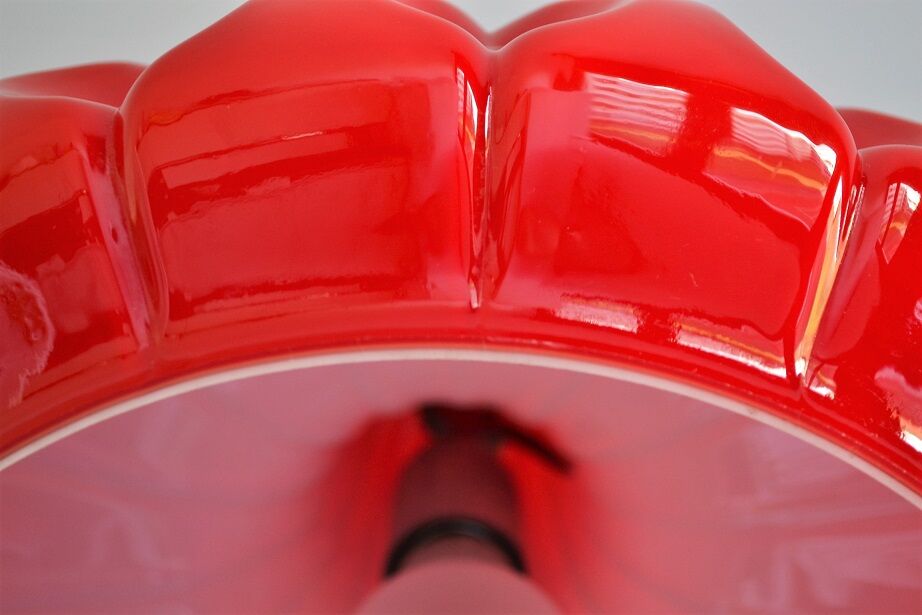 Suspension Putzler en opaline rouge vintage 1970s