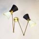 Double articulated wall lamp design 1950