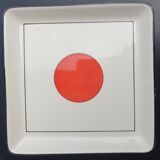 Lot of 6 square plates model Tokyo by Gien H2
