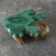 FROG figurine in enameled CERAMIC Vintage Golden Pond collection