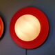 Pair of XXL orange Space Age wall sconces, 1960