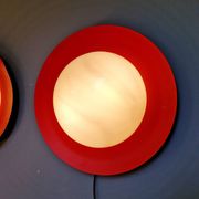 Paire d'appliques murales Space Age orange XXL, 1960