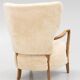 Danish armchair. upholstered with Australian lambskin. Danish Cabinmaker, 1940's