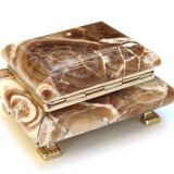 Alabaster and gilded metal box, 70s