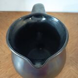 Black ceramic tripod jug