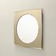 Postmodern Square Beige Wall Mirror with a Beveled Glass, Italy