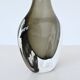 Nils Landberg black glass "Sommerso" vase Orrefors Sweden 1950
