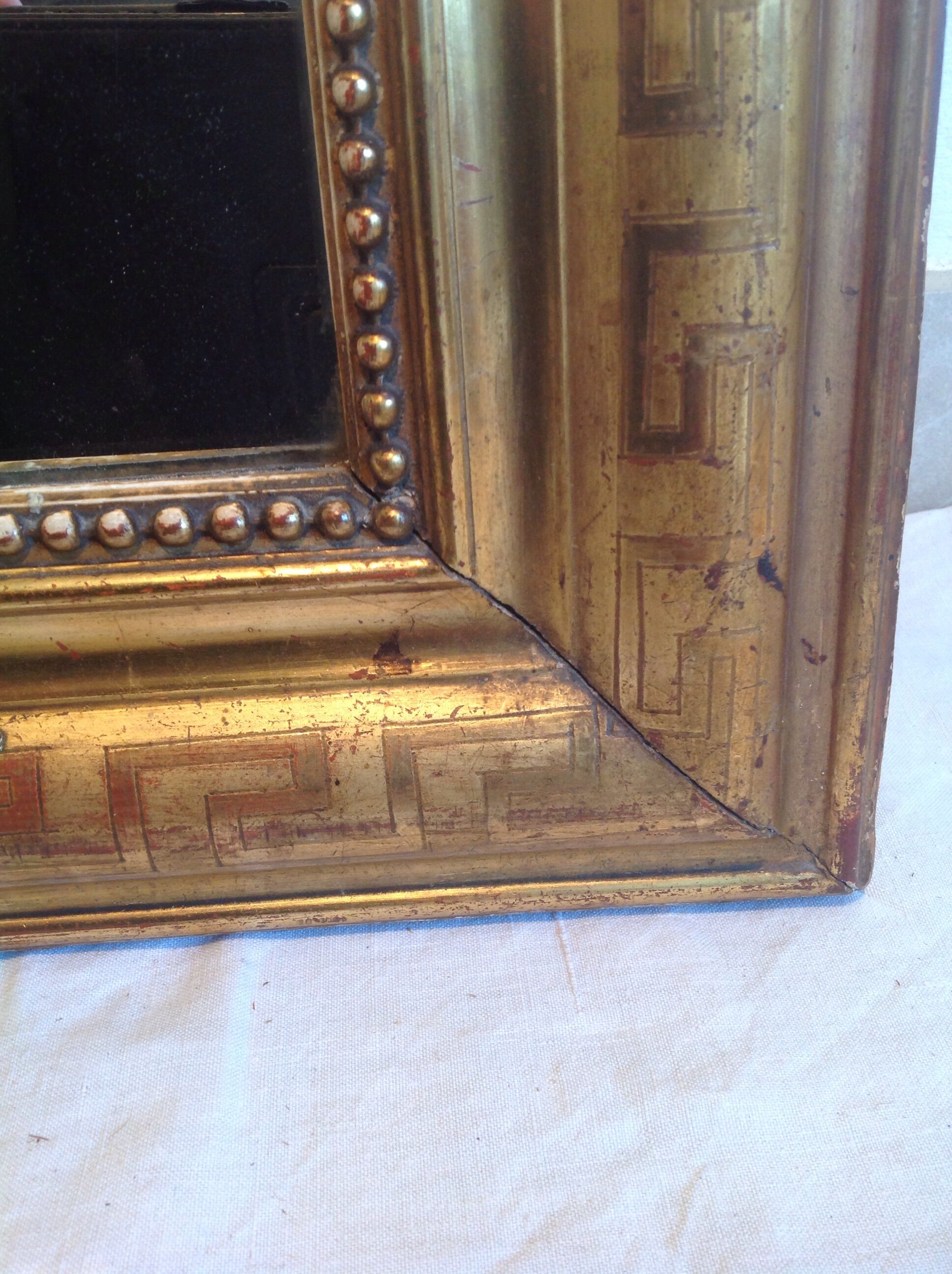 Mirror Louis Philippe golden 83x107cm