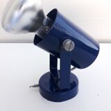 Vintage wall lamp blue lacquered 1970