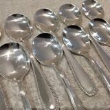 12 pelles a glace metal argente orfevre Vuillermet Lyon LXVI perles