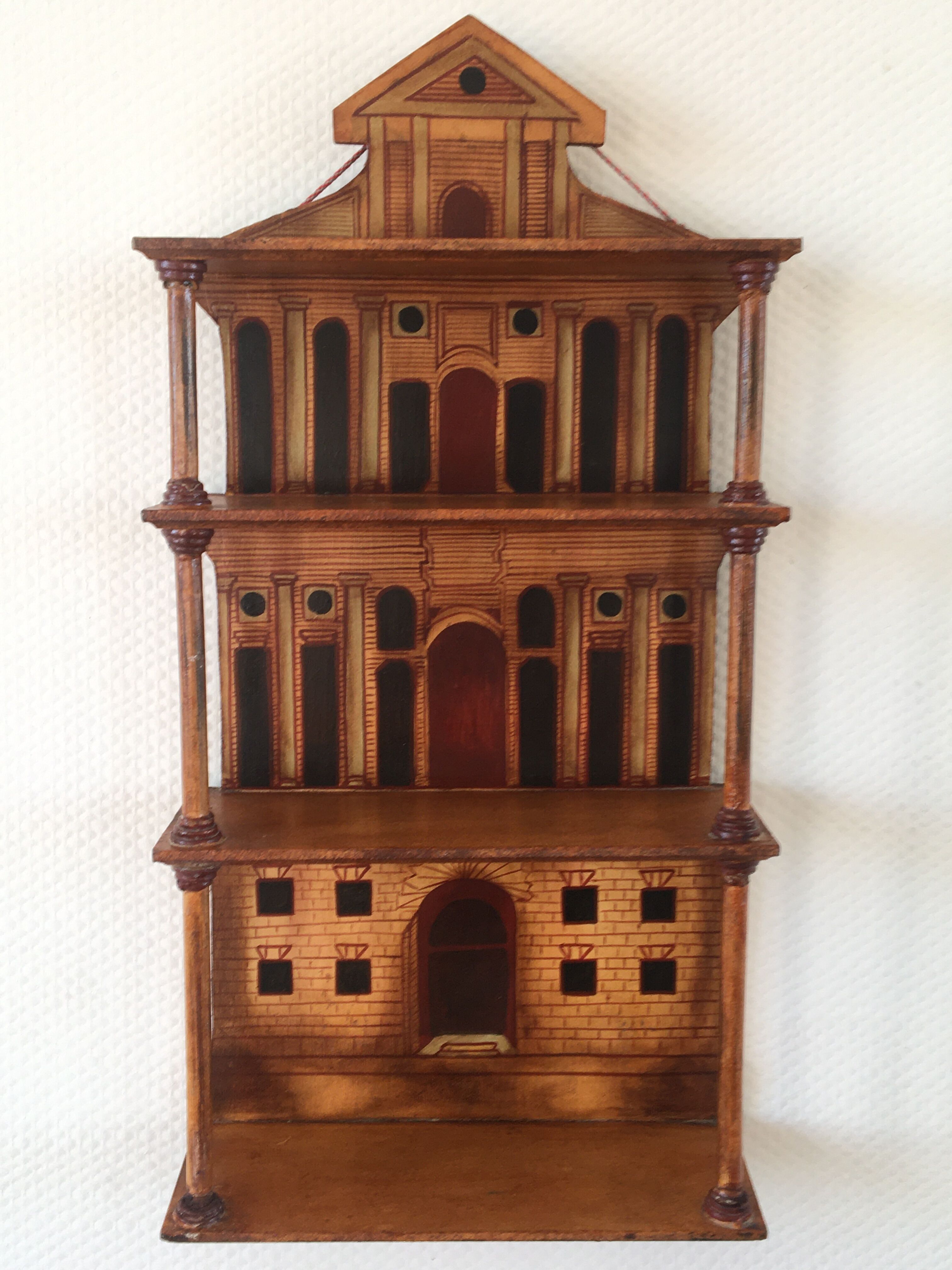 Wall shelf trompe l'oeil