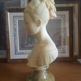 Bust woman on pedestal