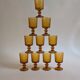Set of 10 orange glasses