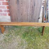 Ancien banc en bois massif vintage
