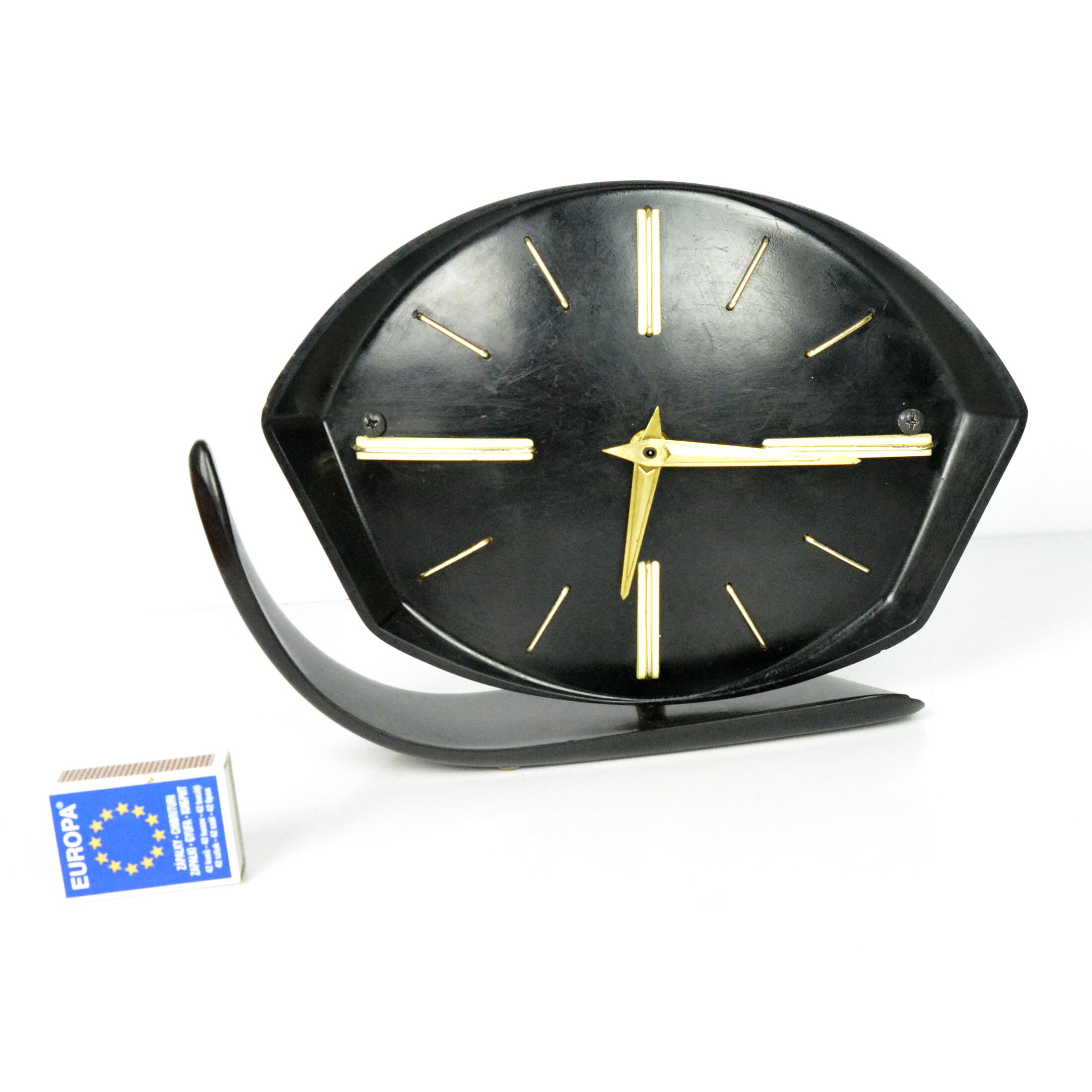 1950s bakelite mantel clock brusel czechoslovakia