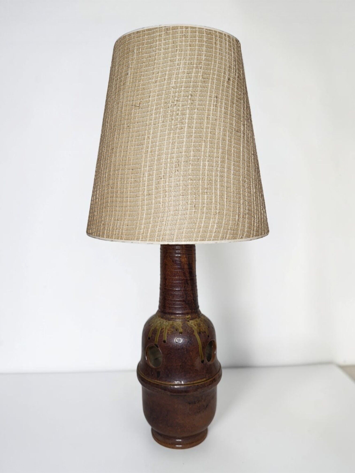 Stoneware lamp from Puisaye