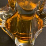 Murano orange-yellow glass ashtray 1960