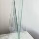 Vintage Sculptural Glass Vase – Geometric Minimalist Design, Italy 1980s