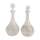 Pair of ancient decanters made of Baccarat crystal, Greek friezes