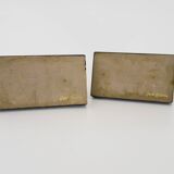 Pair of Modernist Art Deco Gold Starry Bookends on Marble Base