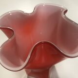 Vintage Handkerchief Vase • Incamiciato • Murano Glass • 1960