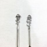 Set of 8 art nouveau silver spoons