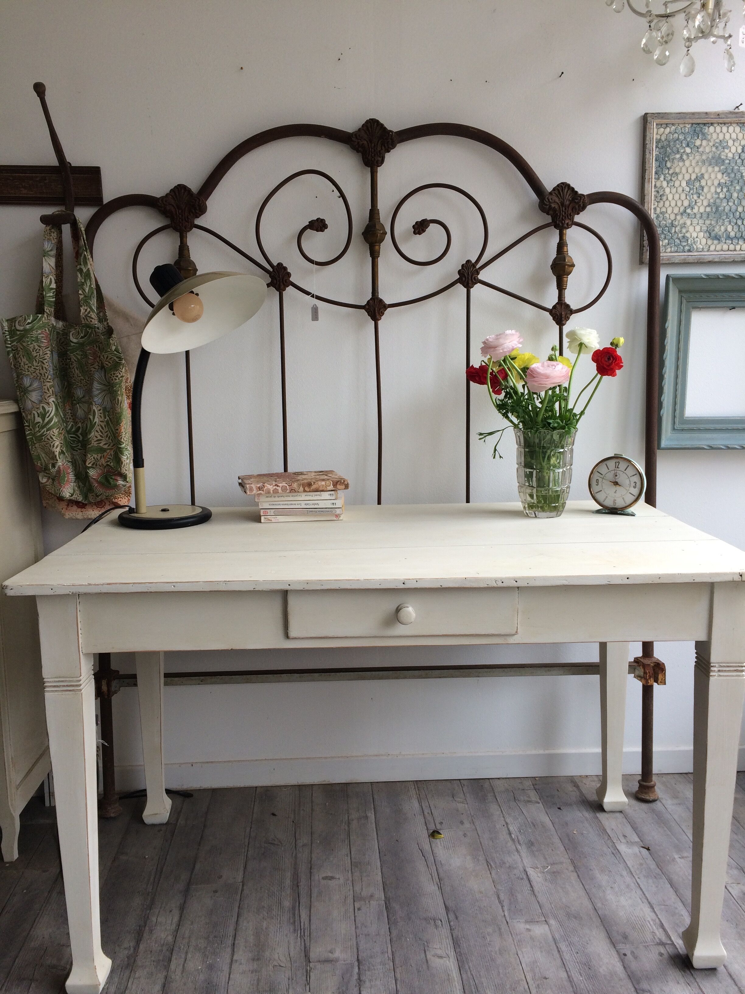 Wrought iron headboard