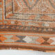Pale orange herki runner rug 74x392cm