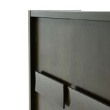 Brutalist Belgian Bar Cabinet in Dark Brown Stained Oak, 1970s