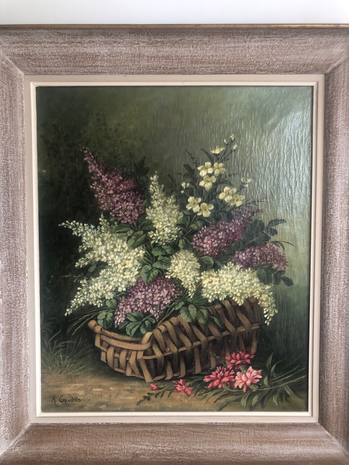 Bouquet of lilacs oil on canvas
