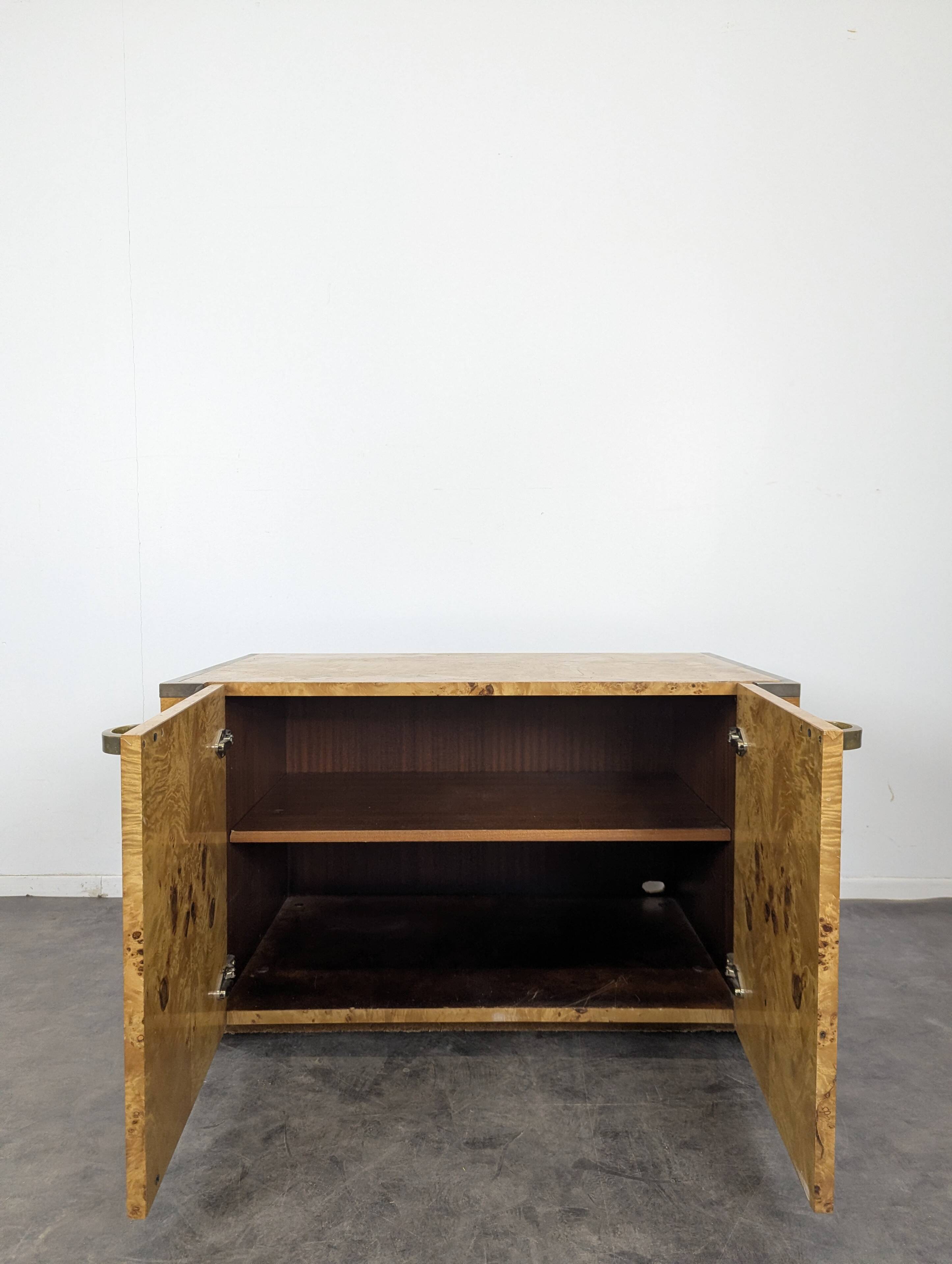 Rochebobois buffet by Jean Claude Mahey in elm burl.
