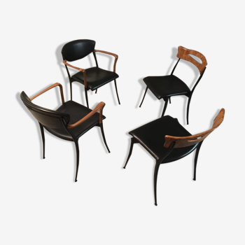 Lot de 4 chaises designer Luigi Origlia