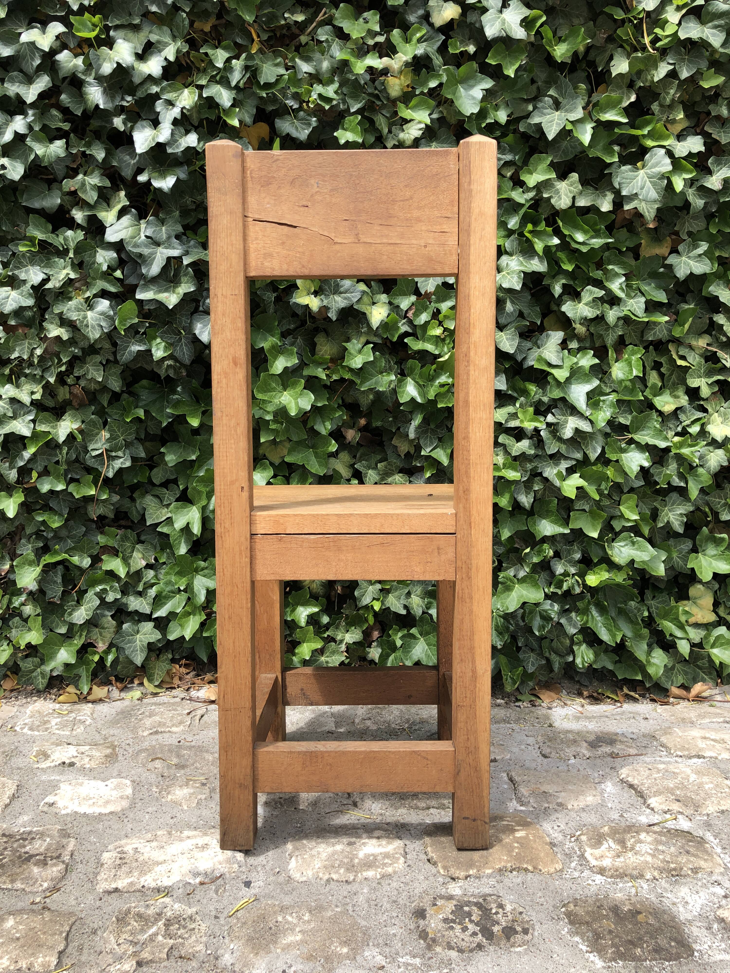 6 solid oak chairs